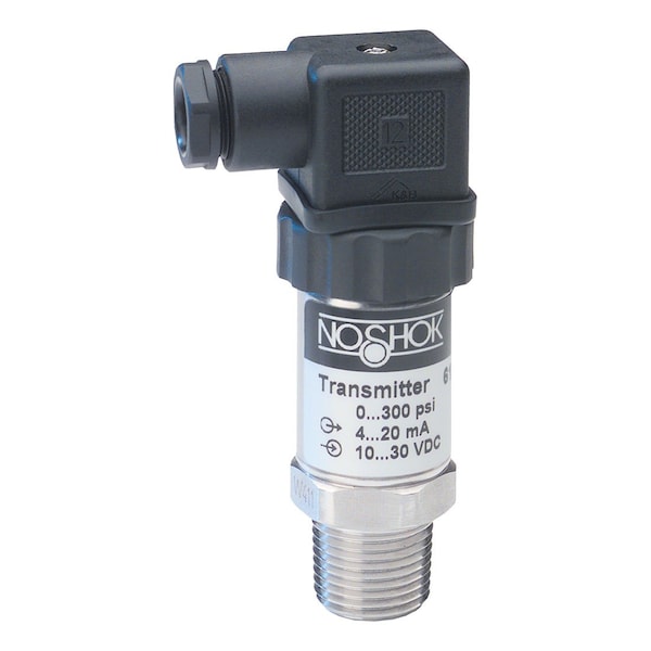 Pressure Transmitter, Wetted Materials: 316 SS, 0 psig to 2 psig, 0.25% Accuracy (BFSL), 4 mA to 20 mA Output, 1/2 NPT Male, 1/2 NPT Conduit w/ 36 in Cable Attached